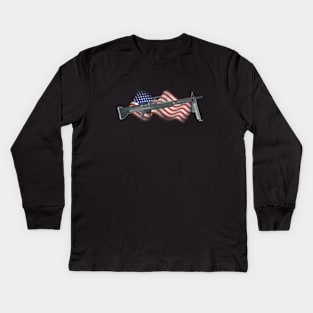 M60 American Machine Gun Kids Long Sleeve T-Shirt